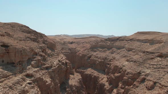 Flying Above The Desert Mountains