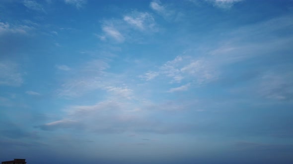 Light Blue Sky and Cirrus Clouds Time Lapse