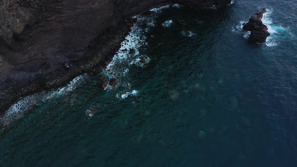 Top View of a Deserted Coast