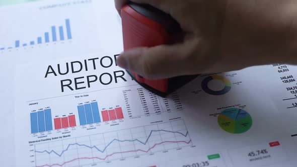 Auditors Report Confidential, Stamping Seal on Official Document, Statistics