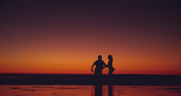 Young couple by the sea