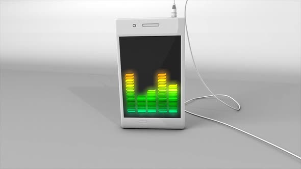 Colorful Audio Equalizer in Mobile Phone