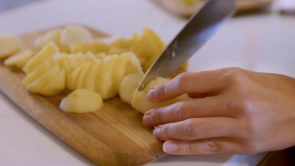 Slicing Boiled Potatoes Macro