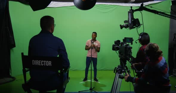 Man Singing at an Audition