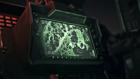 An Army helicopter locates the target combat tank for a deadly rocket attack alt