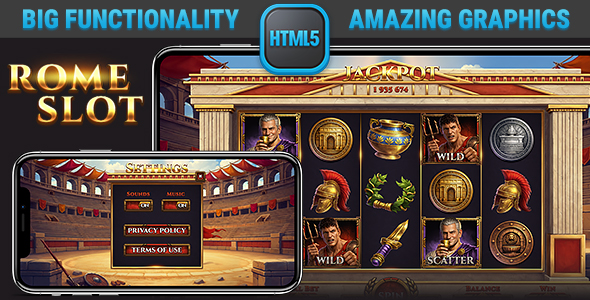 HTML Responsive Slot • Rome Slot Casino Game