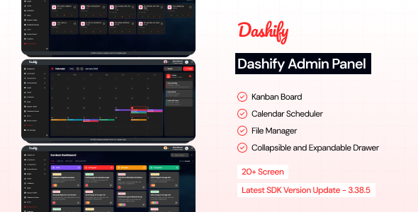 Dashify - The Complete Flutter Admin Panel Dashboard