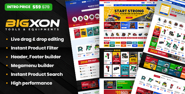 Bigxon - Parts And Tools WordPress WooCommerce Theme