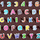 Simple Alphabets Numbers Pack 8 - Stylized Toon Metallic - Kids Learning Kit - 3DOcean Item for Sale