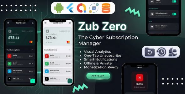 SubZero - Offline Subscription Manager & Expense Tracker | Flutter AdMob Hive