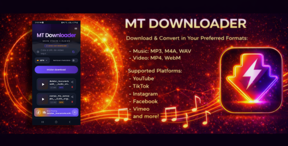 MT Downloader - Download and Convert Videos from YouTube, Instagram, Facebook, TikTok, Pinterest and