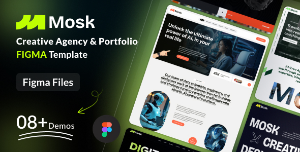 Mosk - Creative Agency & Portfolio Figma Template