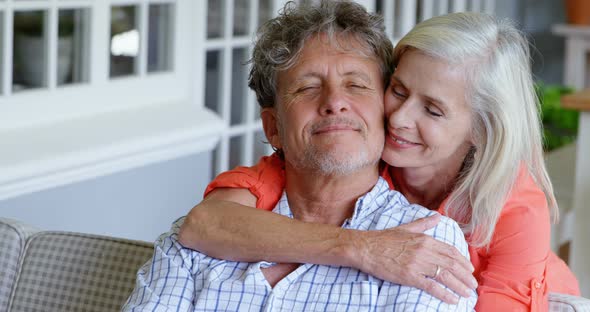 Senior Couple Romance on The Porch at Home 4k