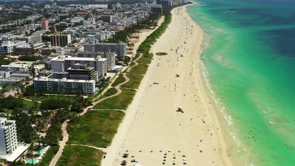 Phase 1 Reopening Miami Beach Coronavirus Covid 19 Social Distancing Aerial Drone Video