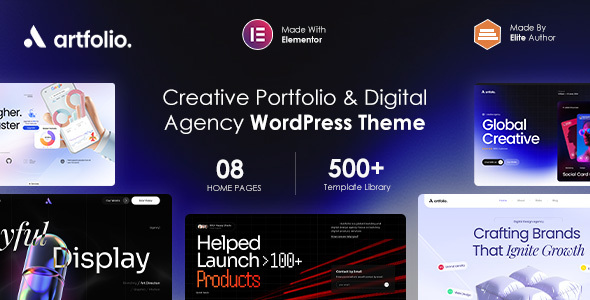 Artfolio - Creative Portfolio & Digital Agency WordPress Theme