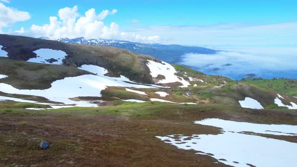 Panorama of Grace Ridge in Alaska