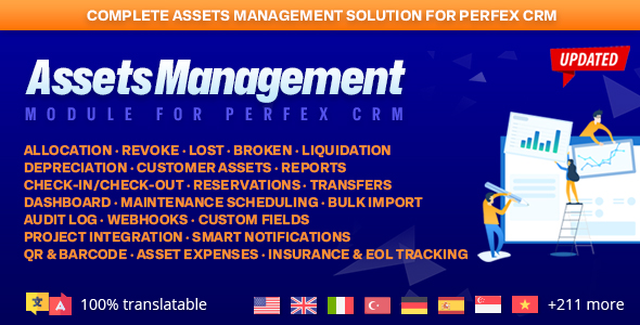 Assets Management & Asset Tracking module for Perfex CRM