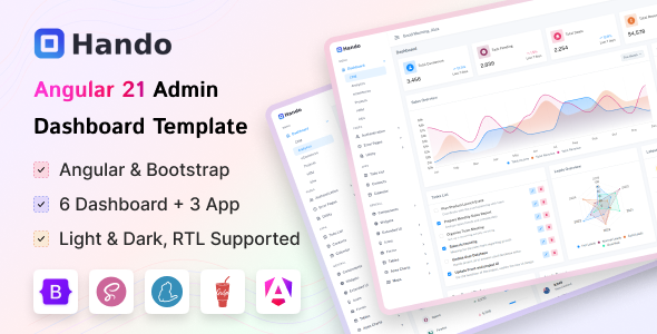 Hando - Angular Admin Dashboard Template