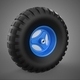 Blue Rim Rubber Wheel Tire Tyre Hub Bearing Cart Pneumatic Tread - 3DOcean Item for Sale