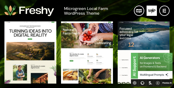 Freshy - Microgreen Local Farm WordPress Theme