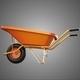 Standard Wheelbarrow Cart Wheel Barrow Worker Labor Builder Haul - 3DOcean Item for Sale