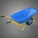Blue Yellow Wheelbarrows Push Dump Cart Wheels Barrows Trolley - 3DOcean Item for Sale