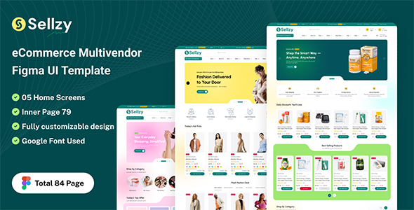 Sellzy - Multivendor eCommerce Figma UI Template