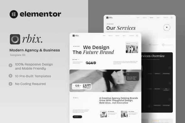 Orbix - Modern Agency & Business Elementor Template Kit