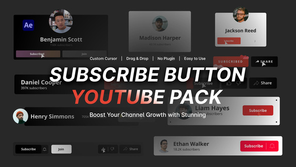 Subscribe Button Youtube Pack