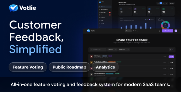 Votlie – Product Feedback & Roadmap Tool