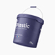 Plastic Paint Bucket Mockup Set