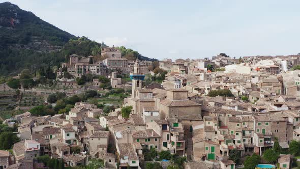 Village on the Island of Mallorca Spain Dron  Video