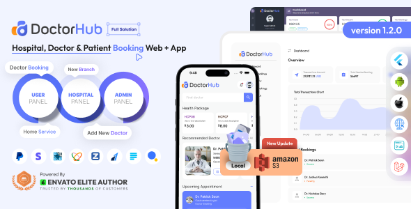 DoctorHub – Hospital, Doctor & Patient Booking Full Solution