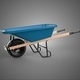 Wood Wooden Handles Handle Steel Frame Wheel Barrow Wheelbarrow - 3DOcean Item for Sale