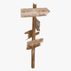 Old Wooden Directional Post M1 - 3DOcean Item for Sale