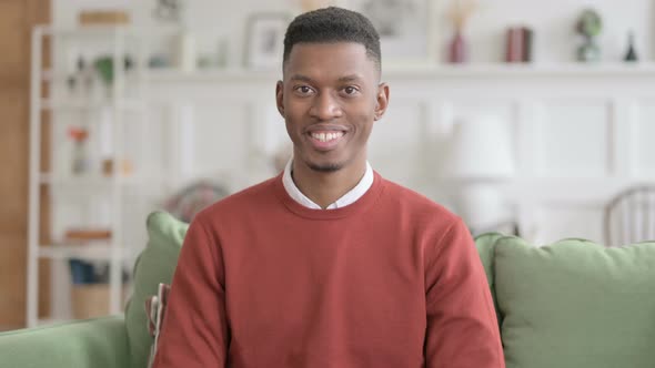 Portrait of Attractive African Man Smiling at Camera