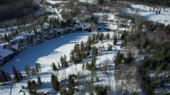 Ruskeala Mountain Park a Regional Park is a Rural Locality of Sortavala in the Republic of Karelia