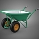 Twin Wheel Tire Wheelbarrow Tool Garden Green Tray Trolley Farm - 3DOcean Item for Sale