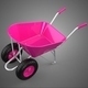 Pink Magenta Wheelbarrow Frame Handles Cart Trolley Garden Yard - 3DOcean Item for Sale
