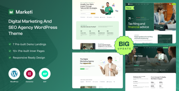 Marketi - SEO Digital Marketing Elementor WordPress Theme