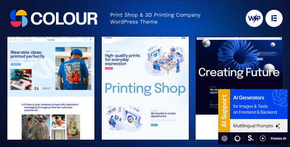 Colour - Print Shop & 3D Printing Company WordPress Theme
