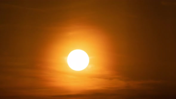 Time lapse of majestic sunset or sunrise.