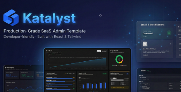 Katalyst – Modern React+Tailwind Admin Template
