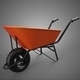Orange Black Hauler Carrier Wheelbarrow Cart Trolley Wheel Cargo - 3DOcean Item for Sale