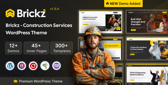 Brickz – Versatile Construction WordPress Theme