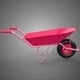Pink Wagon Toy Wheelbarrow Cart Little Kid Children Garden Toys - 3DOcean Item for Sale