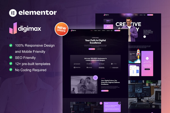 Digimax - Digital Marketing Agency Elementor Pro Template Kit