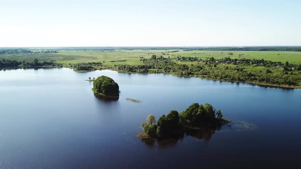 Beautiful Landscape Of Lakes Zaronovo And Knyazhnoe 09