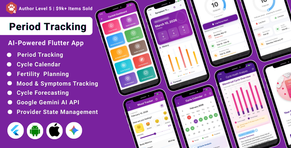 AI Period Tracking Flutter App | Smart Ovulation & Menstrual Cycle Tracker with AI