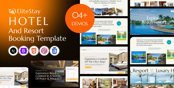 EliteStay - Hotel Booking Next JS Template